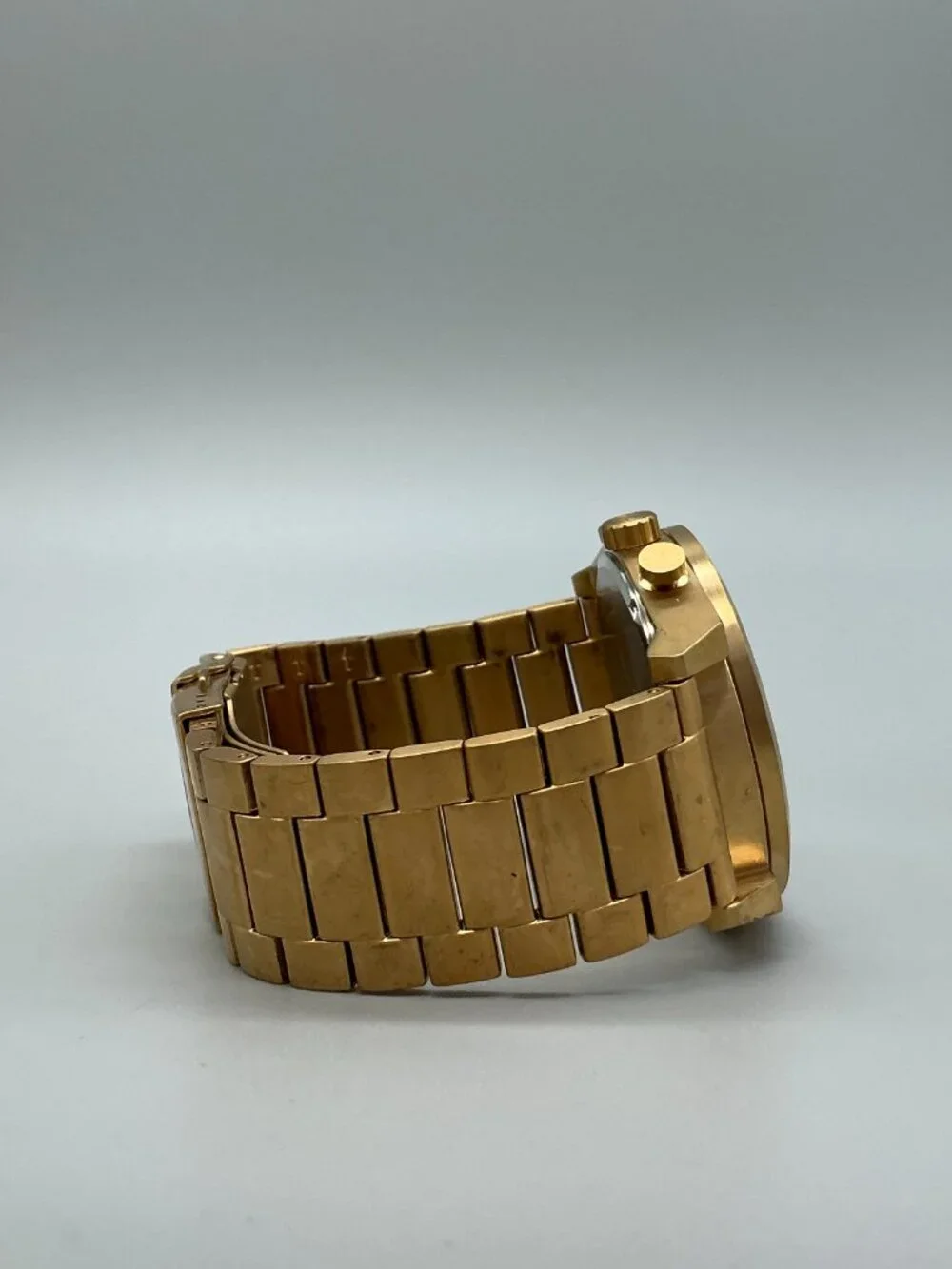 MVMT Element Atomic Gold Mens Watch 44mm Chronograph Gold Tone 7.5